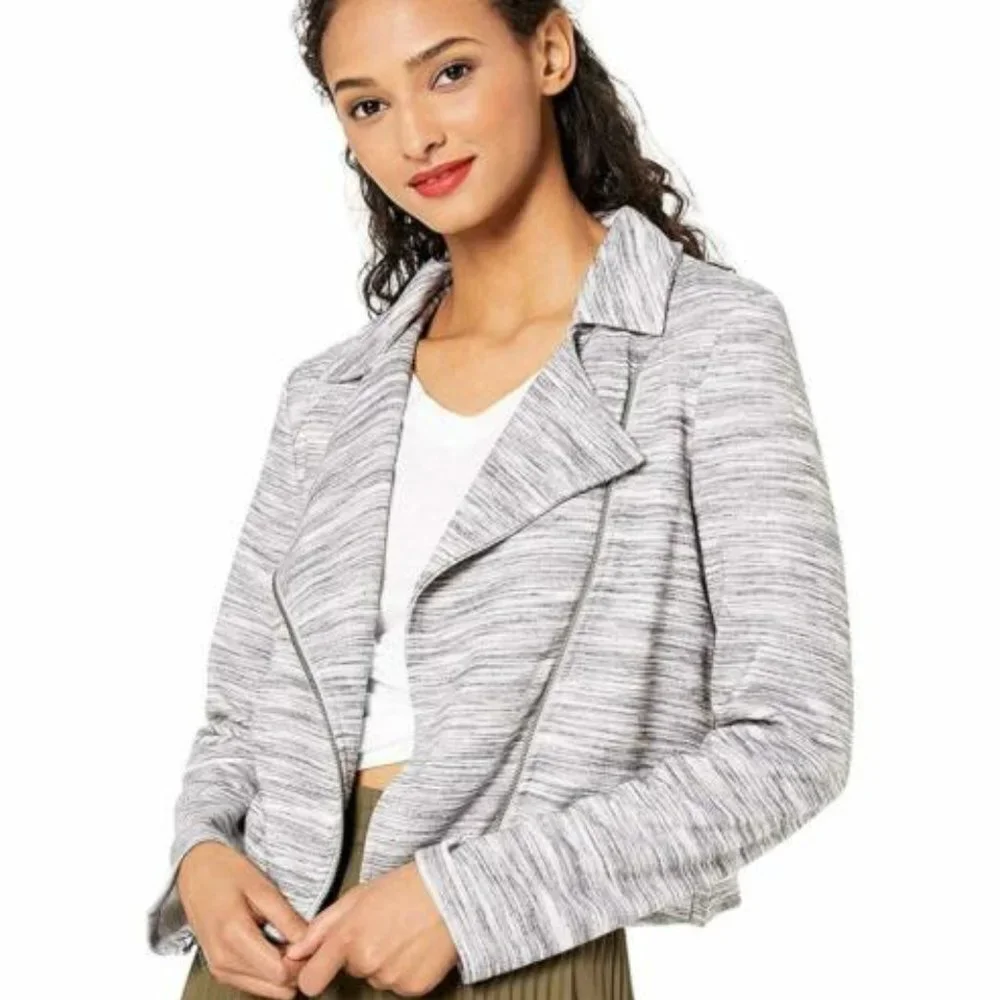 Cupcakes & Cashmere McLaren Marl Moto Jacket Sm